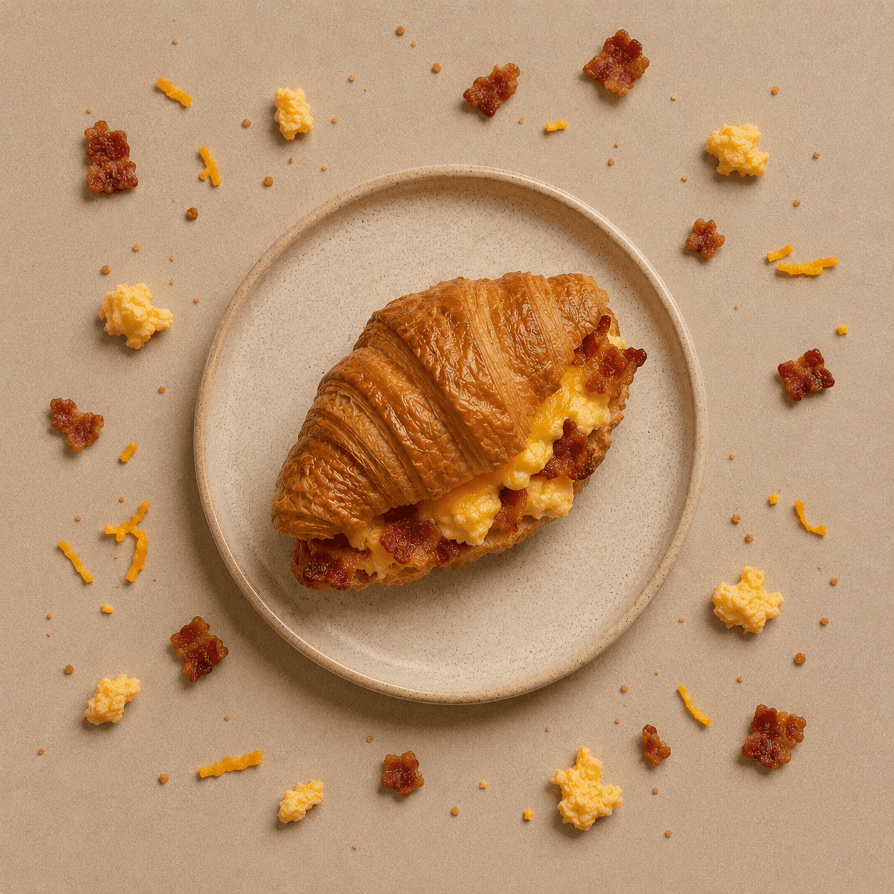 Bacon - Croissant With Egg & Cheese