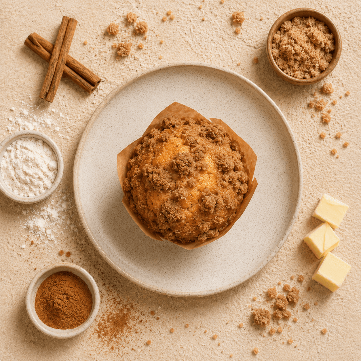 Cinnamon Crumb Cake Muffin