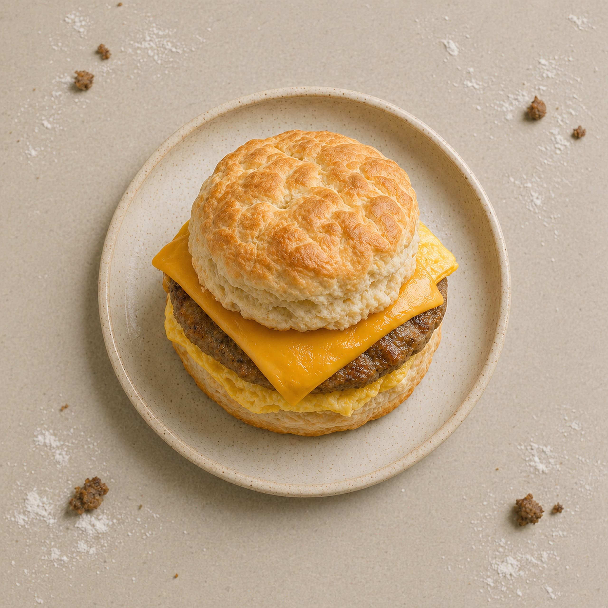 Sausage - Biscuit With Egg & Cheese