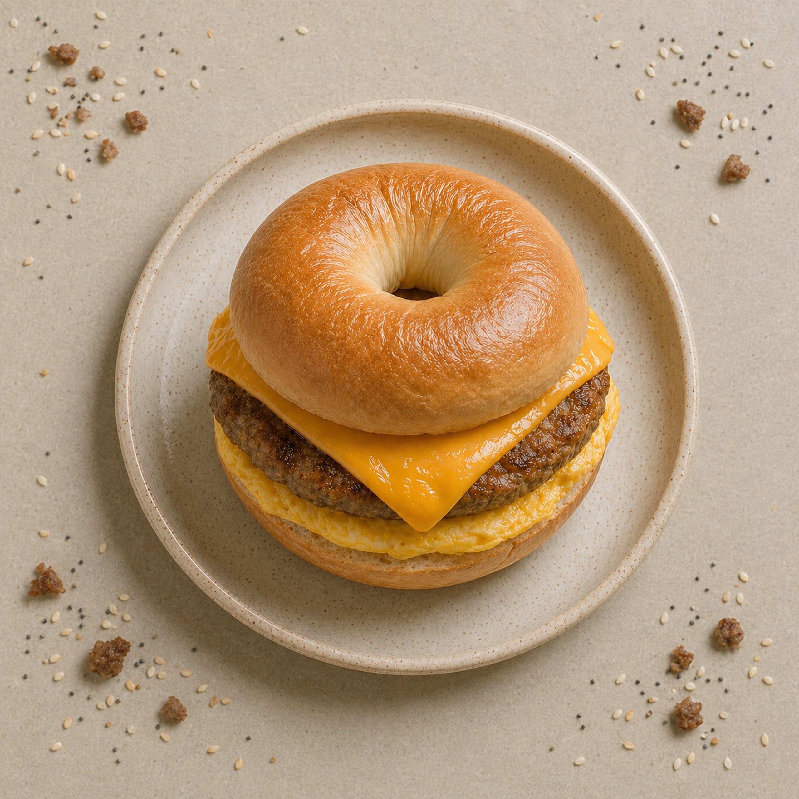 Sausage - Bagel With Egg And Cheese