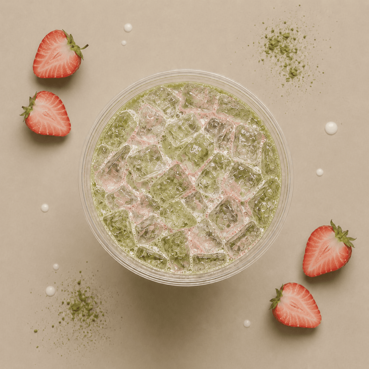 Iced Strawberry Matcha